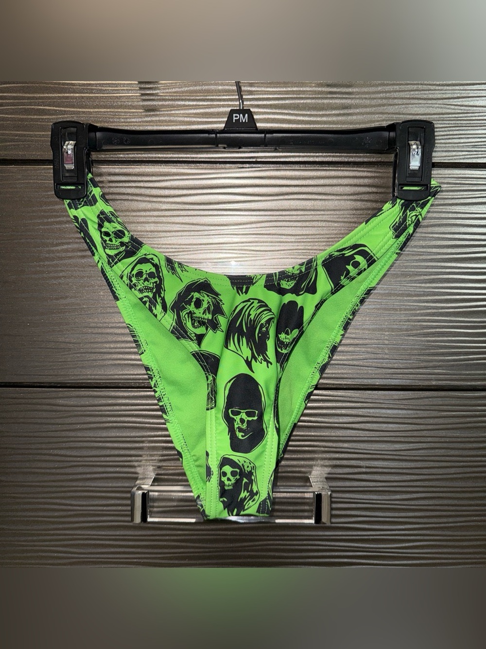 Broken Promises Zumiez Neon Green Skull Print Bikini Bottoms